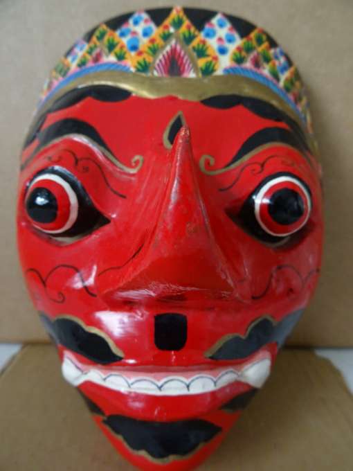 Vintage houten masker Indonesië