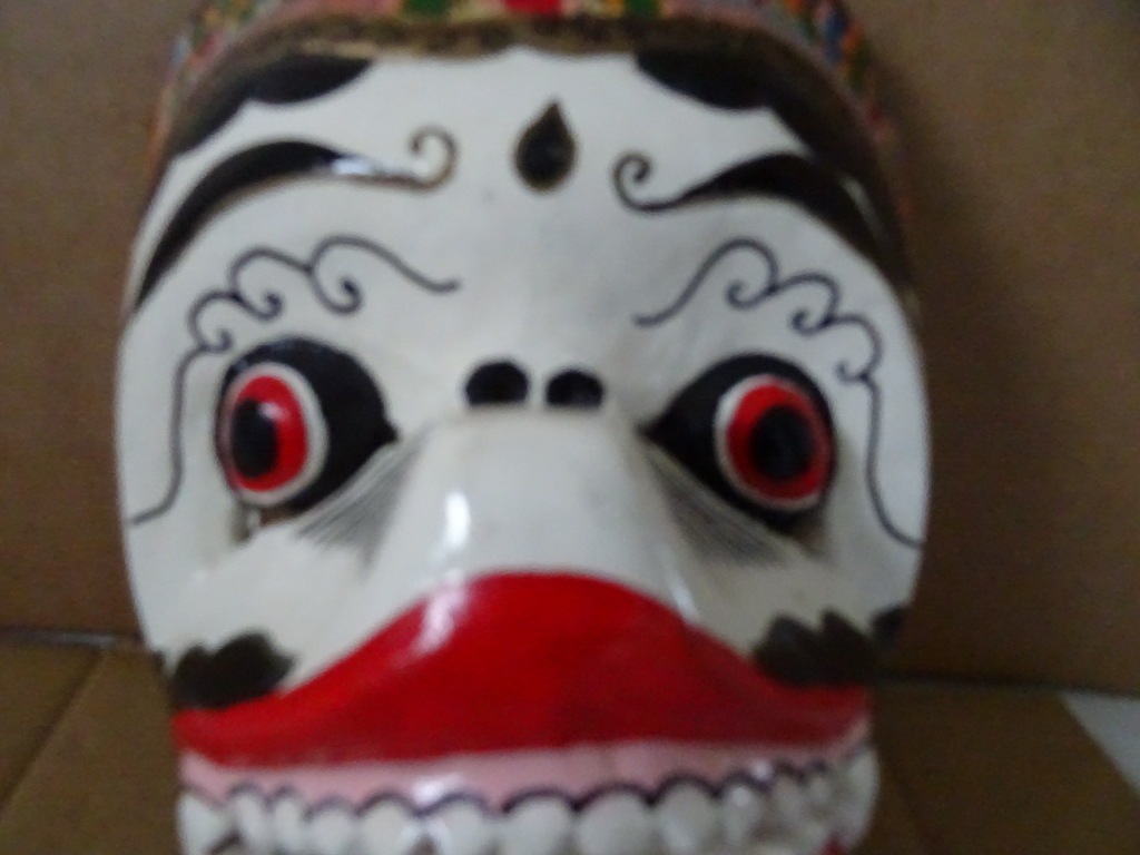 Vintage houten Hanuman masker Indonesië - Afbeelding 3