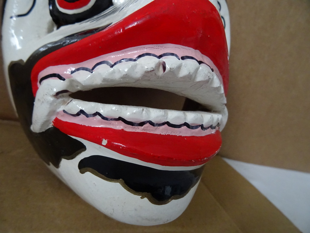 Vintage houten Hanuman masker Indonesië - Afbeelding 7