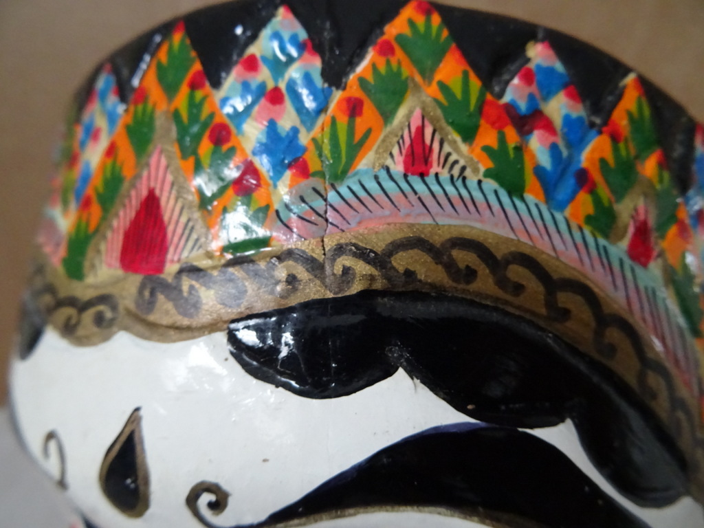 Vintage houten Hanuman masker Indonesië - Afbeelding 13