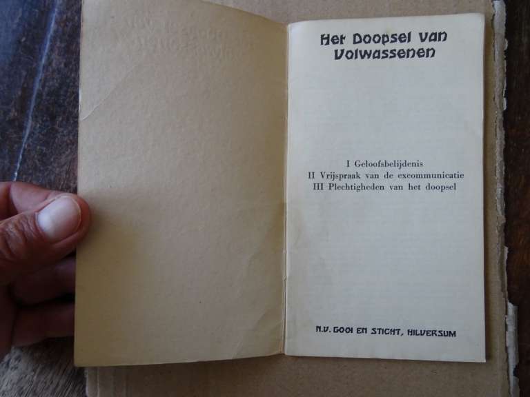 Alternative view of Het Doopsel van volwassenen