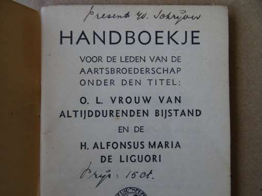 Antiek handboekje Aartsbroederschap