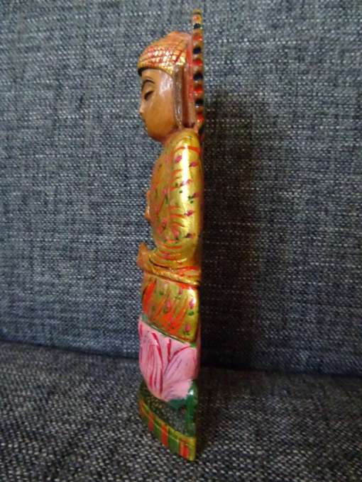 Fraai houten Boeddhabeeldje 15 cm