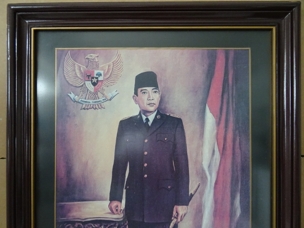 Groot statieportret president Soekarno - Afbeelding 3