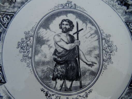 Collectie antieke borden met Heiligen