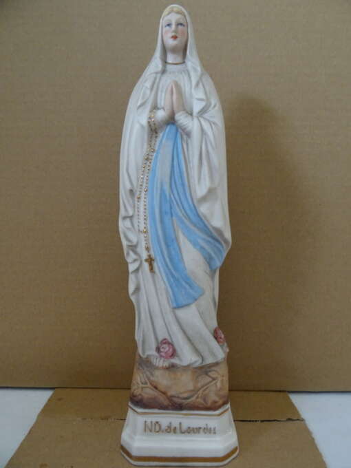 Antiek porseleinen Mariabeeld ND. de Lourdes