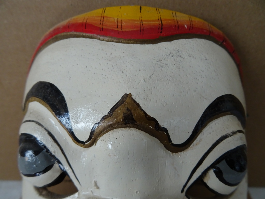 Vintage houten masker Indonesië - Afbeelding 2