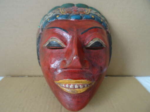 Vintage houten masker Indonesië