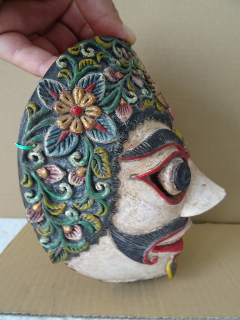 Vintage houten masker Indonesië - Afbeelding 5