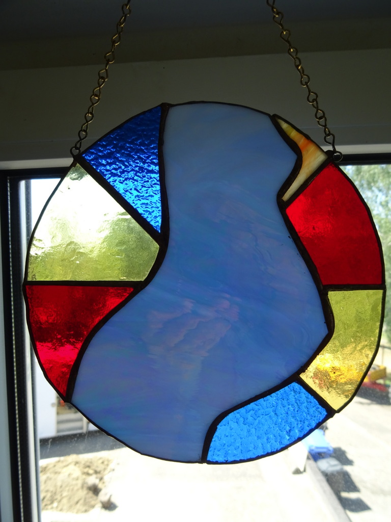 Volkskunst glas in lood hanger - Afbeelding 2