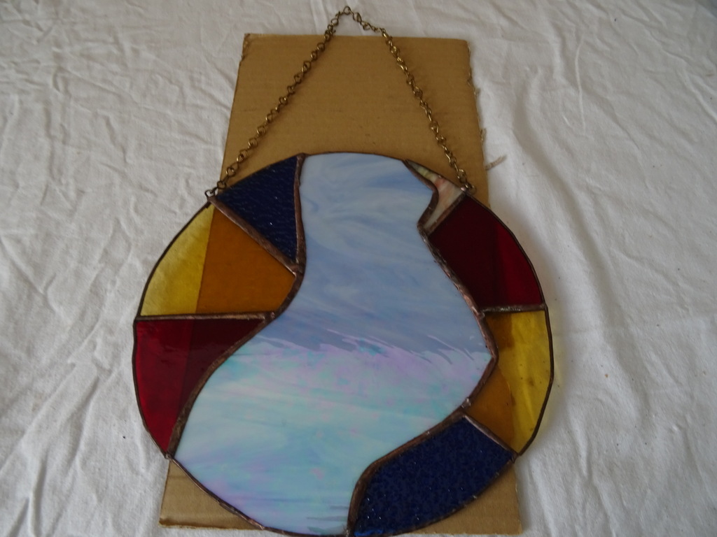 Volkskunst glas in lood hanger - Afbeelding 3