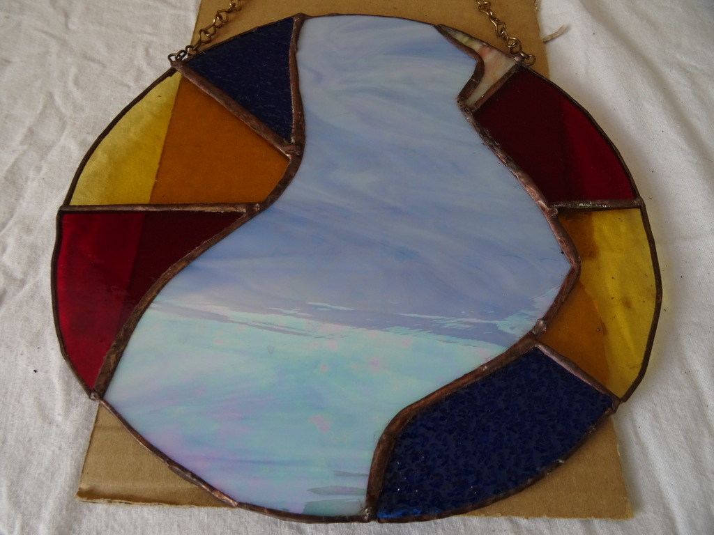 Volkskunst glas in lood hanger - Afbeelding 4