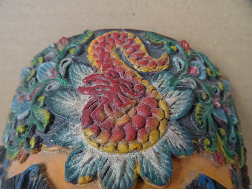 Vintage houten masker Indonesië - Afbeelding 3