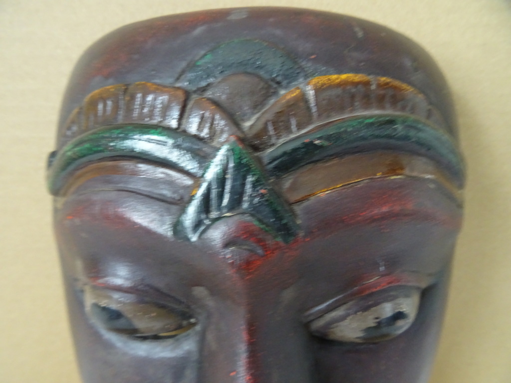 Vintage houten masker Indonesië - Afbeelding 2