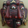Vintage houten masker Indonesië