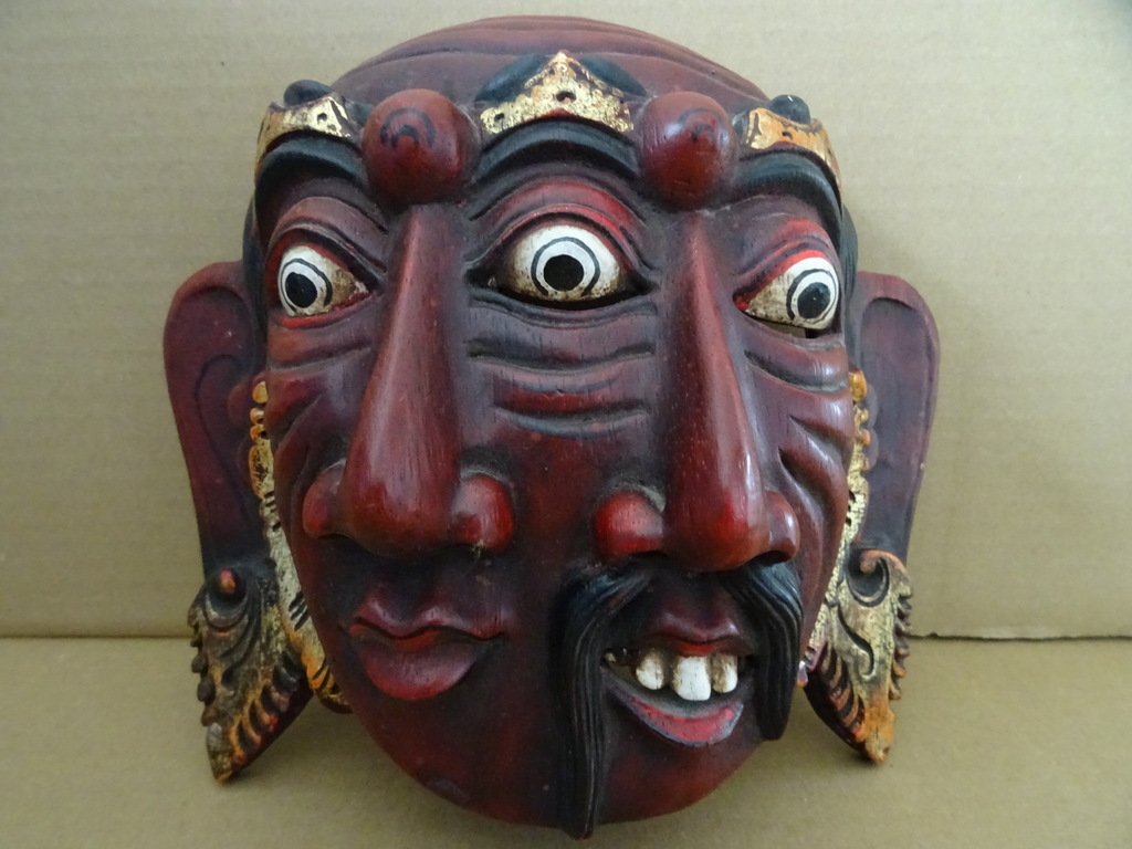 Vintage houten masker Indonesië - Afbeelding 2