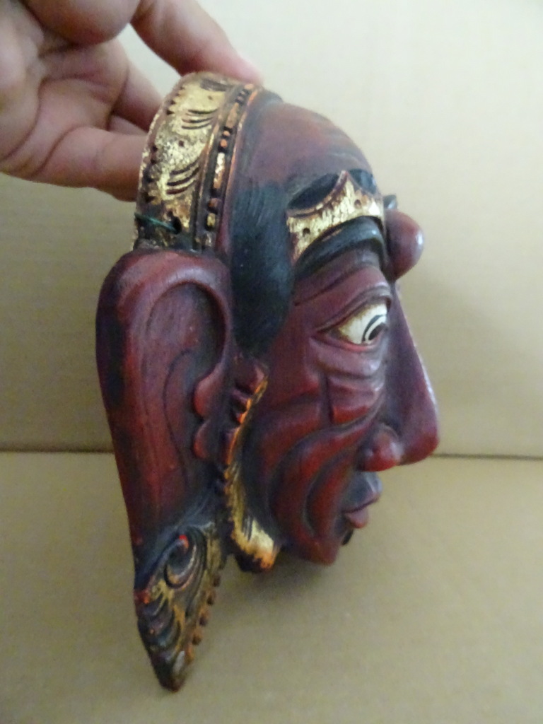 Vintage houten masker Indonesië - Afbeelding 7