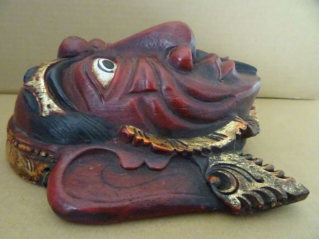 Vintage houten masker Indonesië - Afbeelding 12