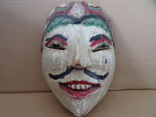 Antiek houten masker Indonesië Resobagu