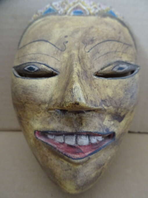 Vintage houten masker Indonesië