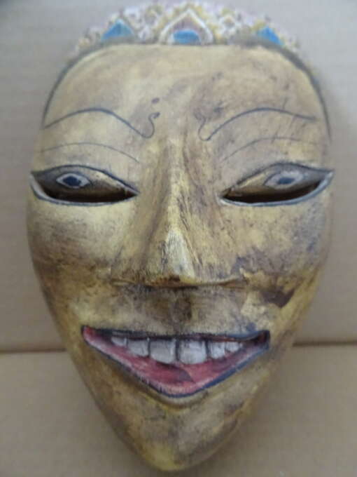 Vintage houten masker Indonesië