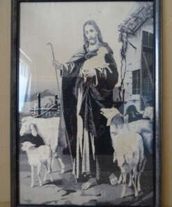 Chinese zijdekunst Jezus de Goede Herder