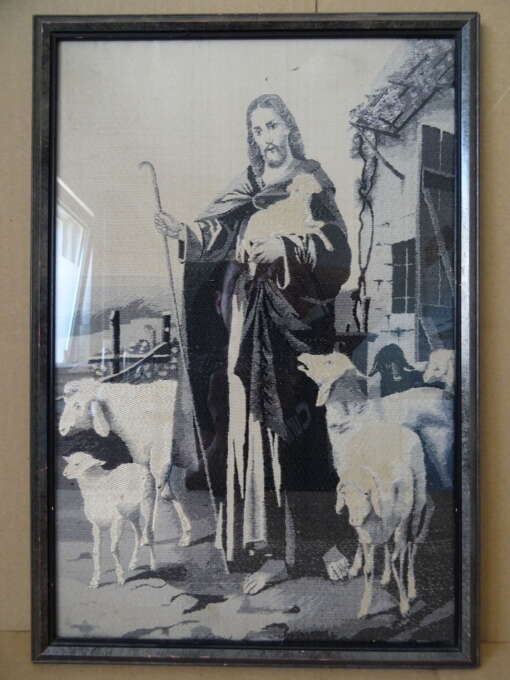 Chinese zijdekunst Jezus de Goede Herder