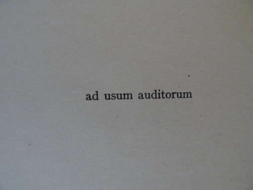 Logica I Inleiding Ad usum auditorum