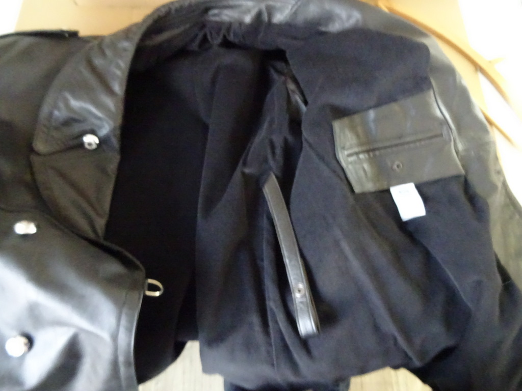 Vintage leren jas Politiejas - Afbeelding 14
