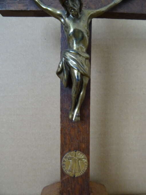 Antiek houten kruisbeeld 27 cm