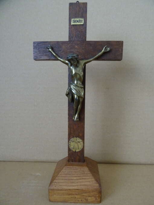 Antiek houten kruisbeeld 27 cm