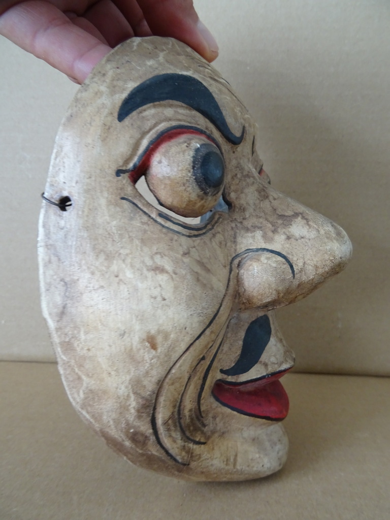 Vintage houten masker Indonesië - Afbeelding 4