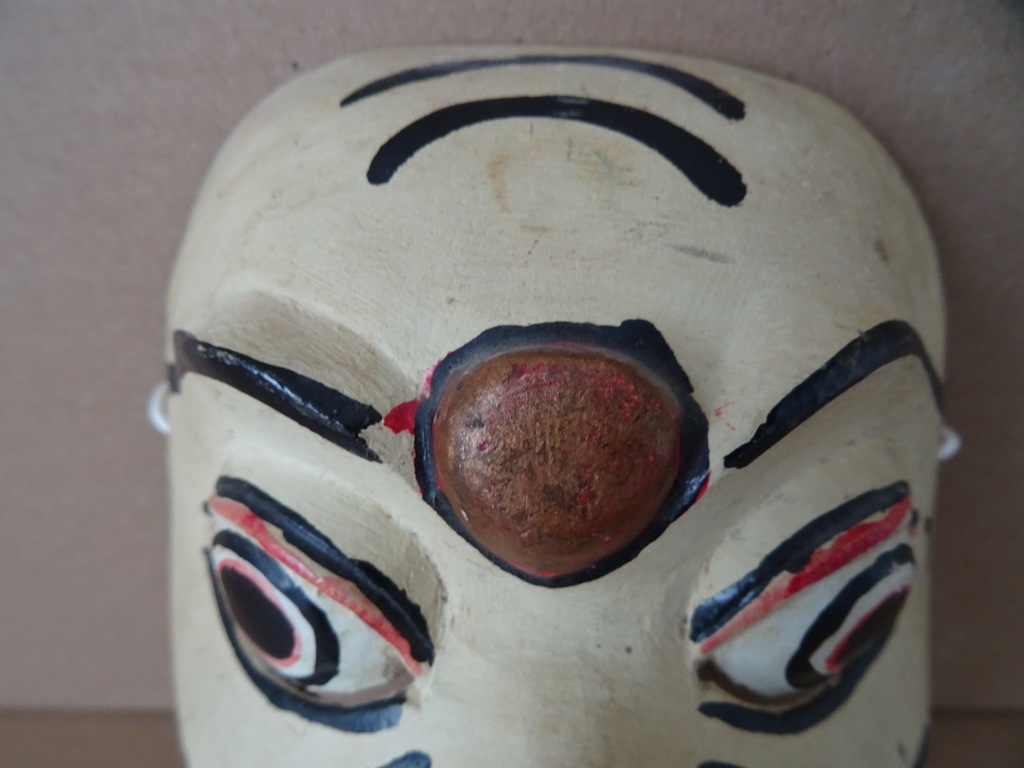 Vintage houten masker Indonesië - Afbeelding 2