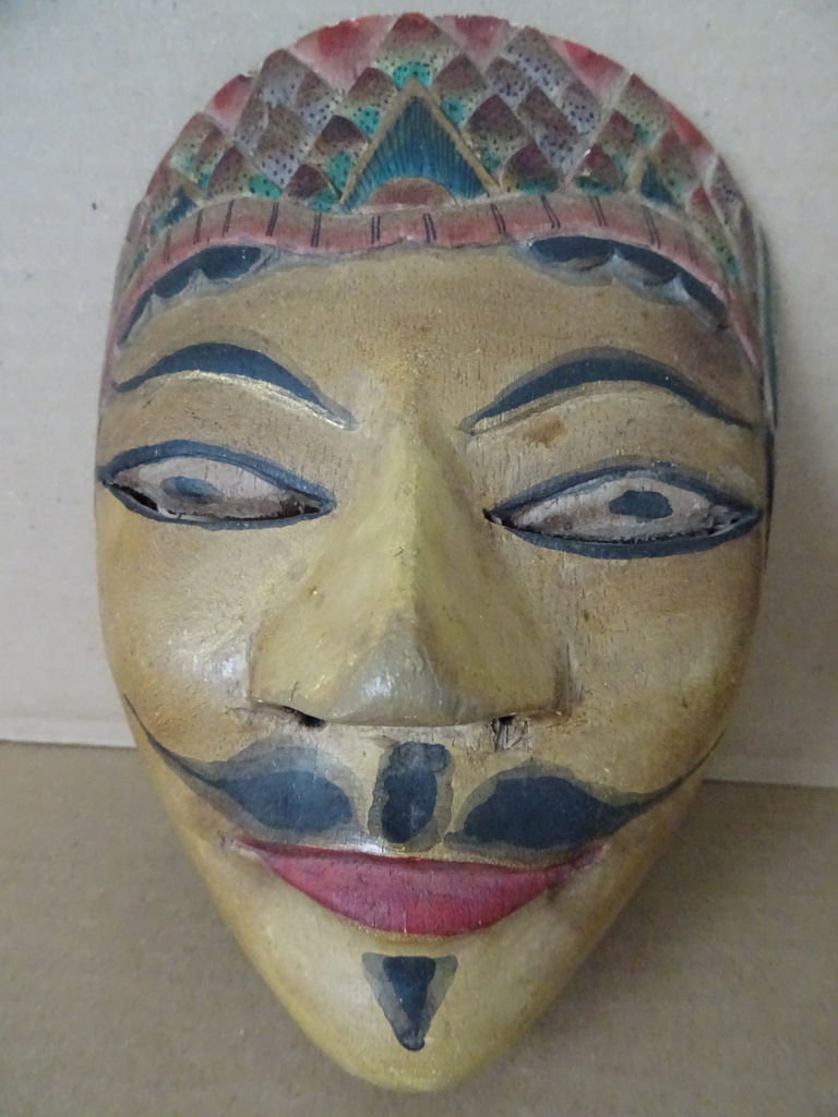 Vintage houten maskers Indonesië - Afbeelding 3