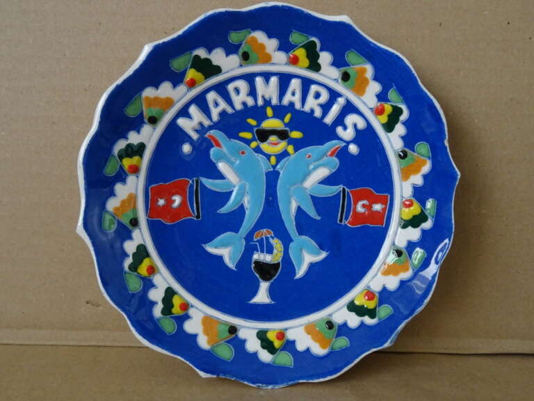 Kleurrijk wandbord Marmaris Turkije 2001