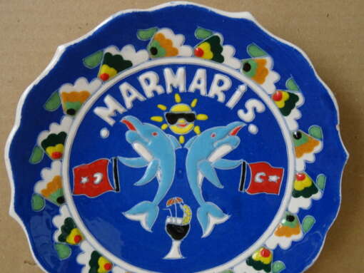 Kleurrijk wandbord Marmaris Turkije 2001