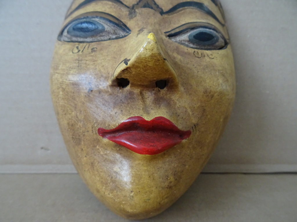 Vintage houten masker Indonesië - Afbeelding 7