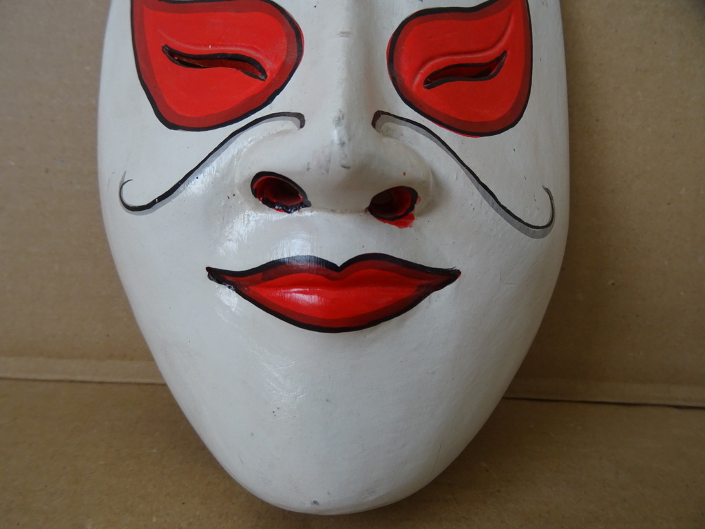 Vintage houten masker Indonesië - Afbeelding 3