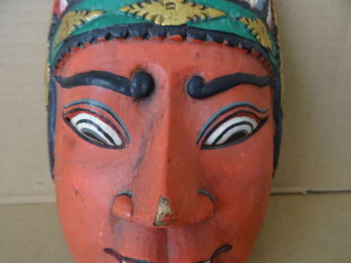 Vintage houten masker Indonesië