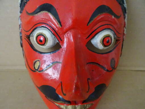 Vintage houten masker Indonesië