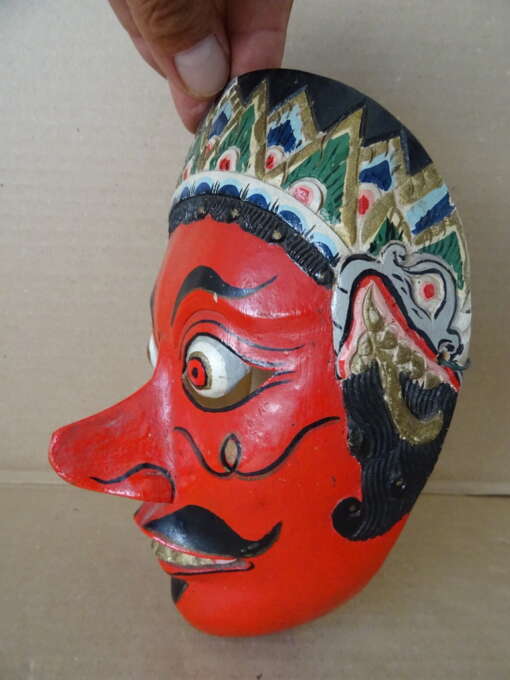 Vintage houten masker Indonesië