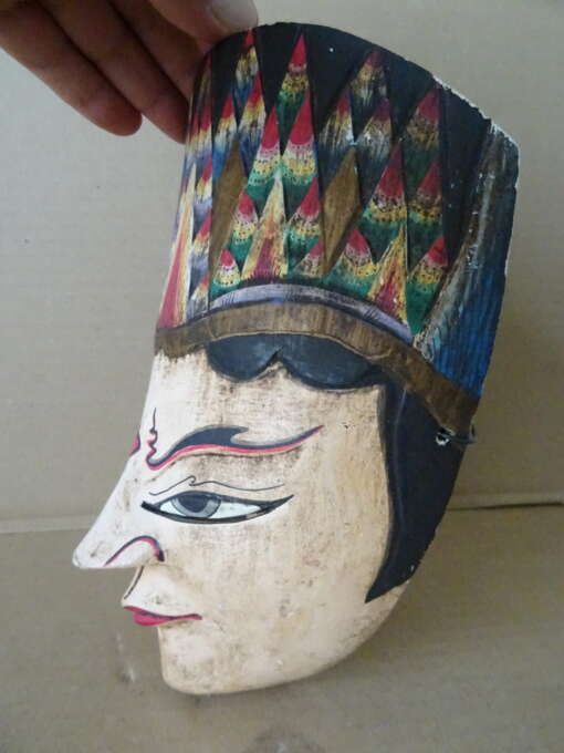 Vintage houten masker Indonesië