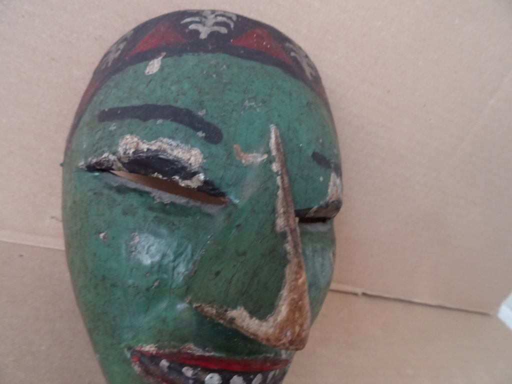 Vintage houten masker Indonesië - Afbeelding 3