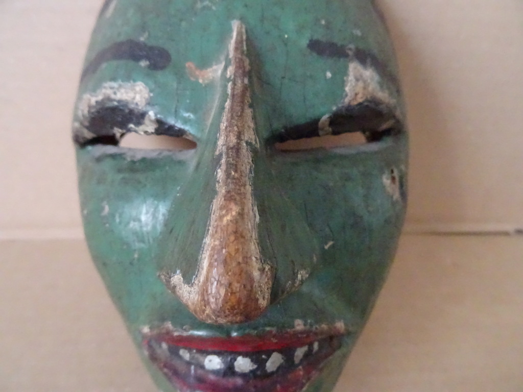 Vintage houten masker Indonesië - Afbeelding 4