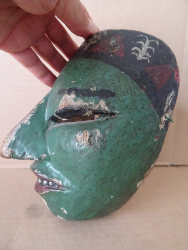 Vintage houten masker Indonesië - Afbeelding 7