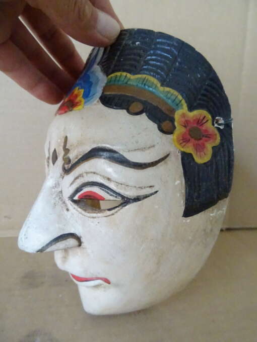 Vintage houten masker Indonesië