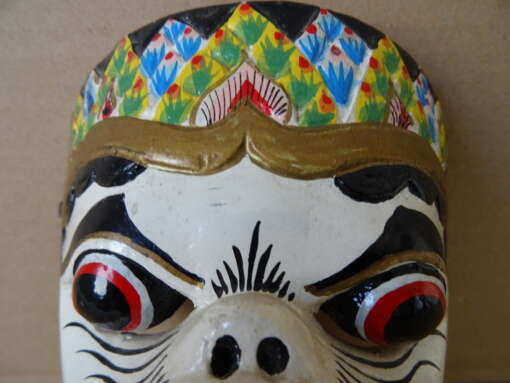 Houten masker Hanuman