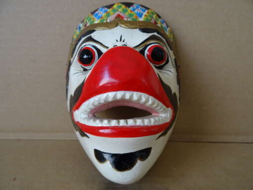 Houten masker Hanuman