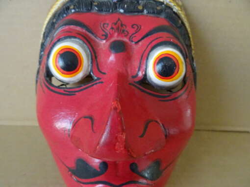 Vintage houten masker Indonesië