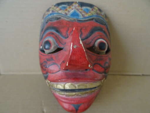 Vintage houten masker Indonesië